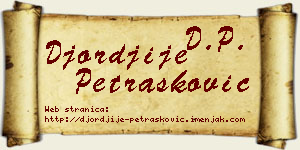 Đorđije Petrašković vizit kartica